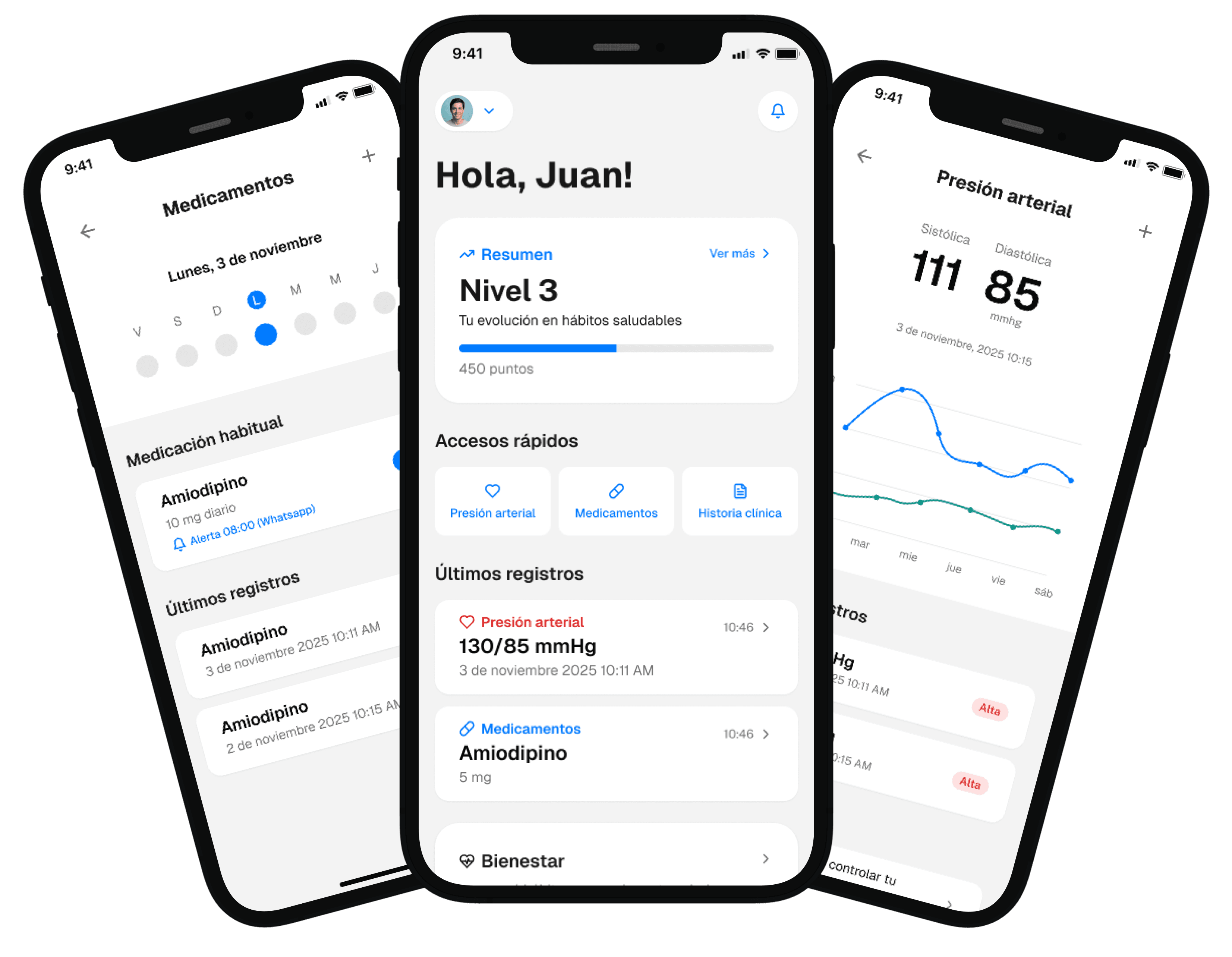 Mockups de soluciones IA para salud — Zafirus portfolio
